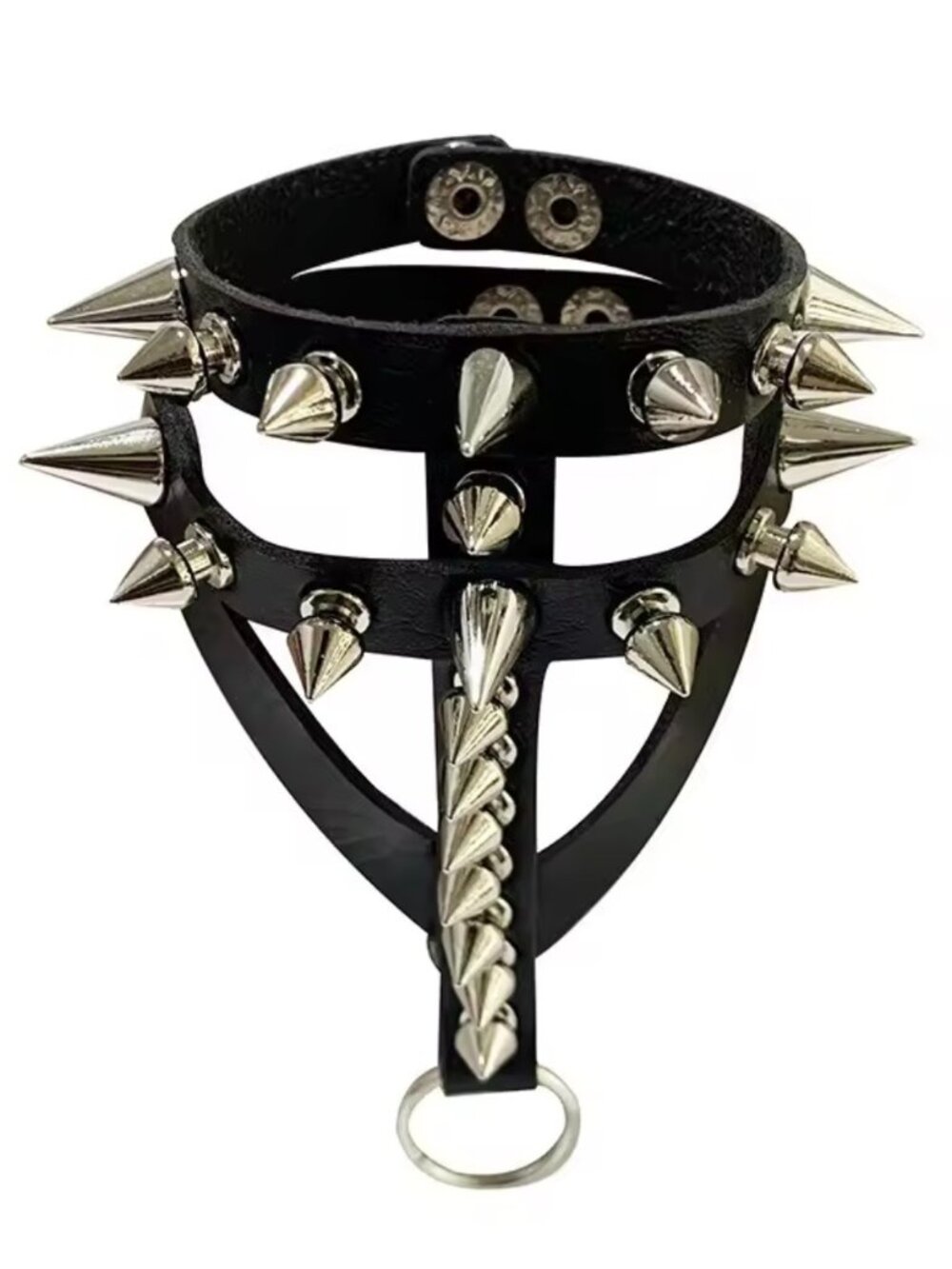 Women Punk PU Leather Goth Wrap Bracelet